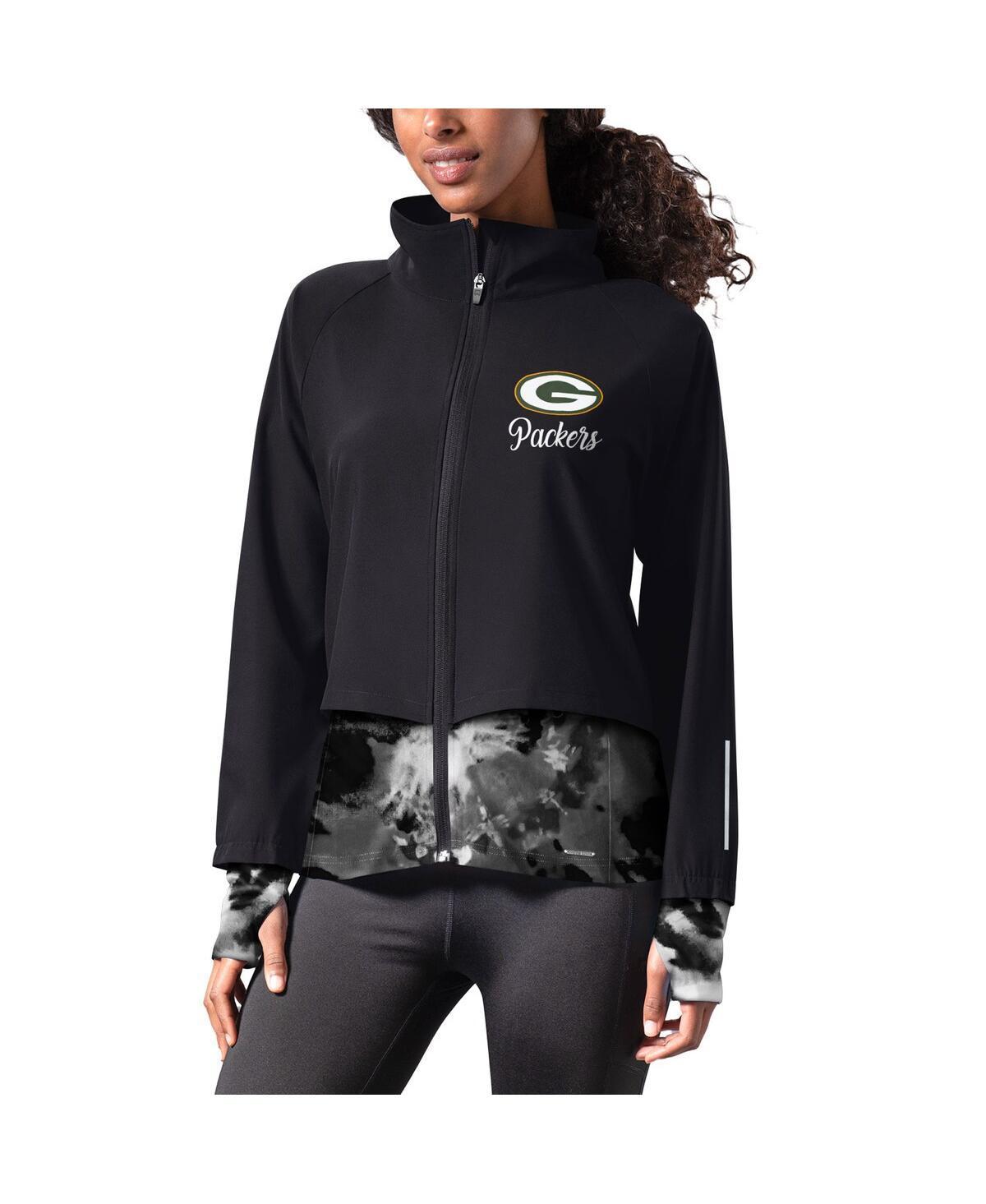 Womens Msx by Michael Strahan Black Pittsburgh Steelers Grace Raglan Full-Zip Running Jacket Product Image