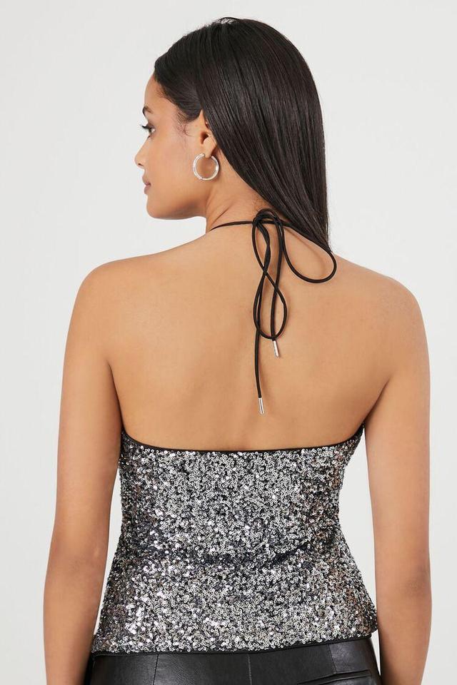 Metallic Sequin Halter Top | Forever 21 Product Image