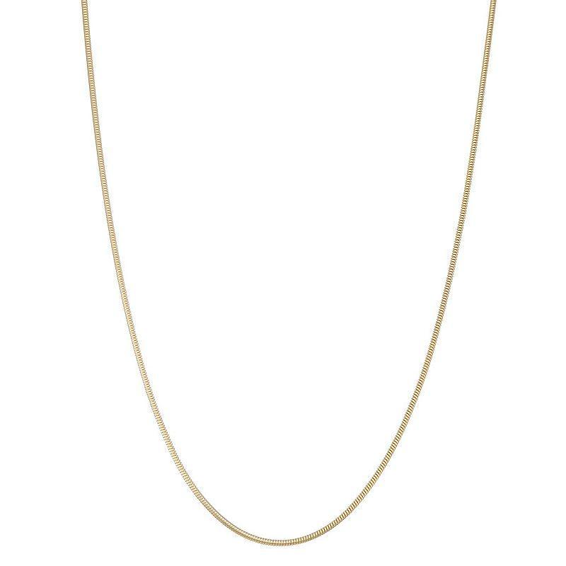 Giorgio di Vicenza Sterling Silver Snake Chain Necklace, Womens Gold Tone Product Image