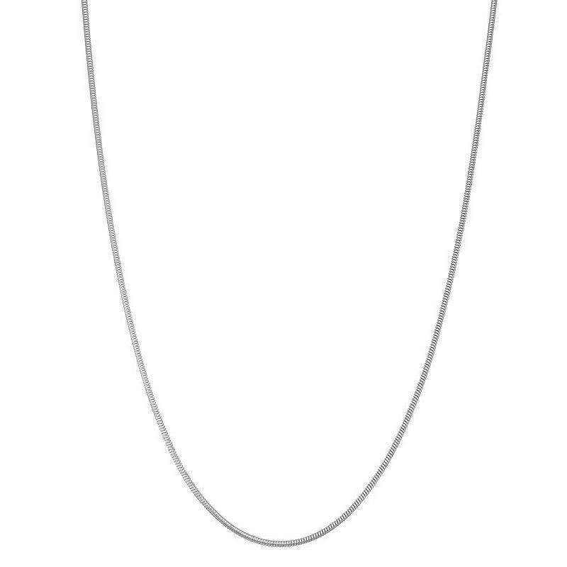 Giorgio di Vicenza Sterling Silver Snake Chain Necklace, Womens White Product Image