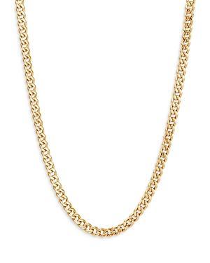 Mens 18K Gold Curb Chain Necklace Product Image