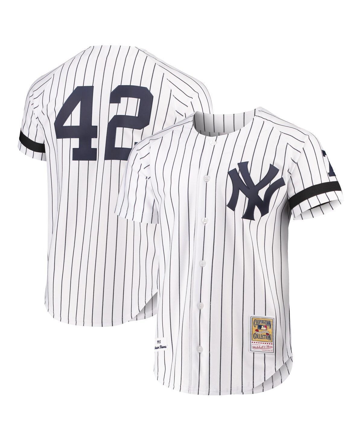 Mens Mariano Rivera Mitchell & Ness White New York Yankees Authentic Jersey - White Product Image