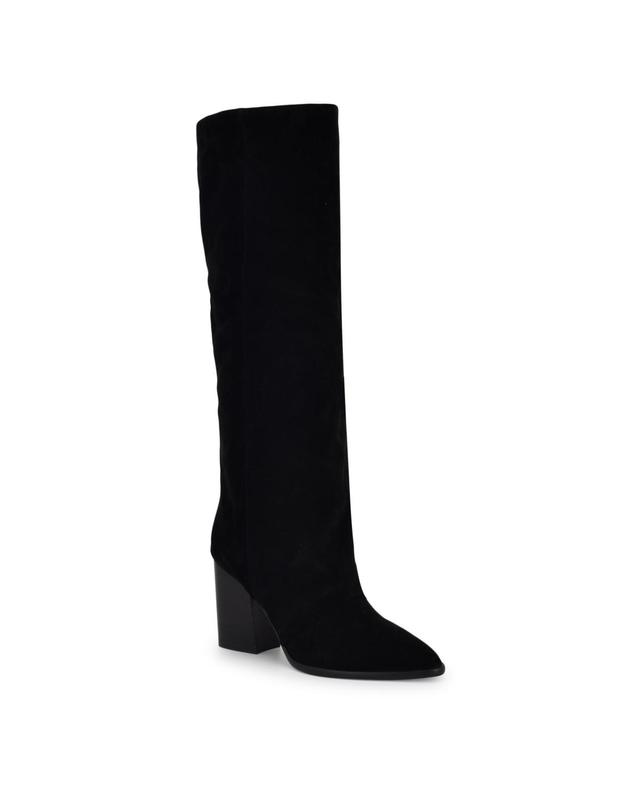 Nine West Chicke Womens Block Heel High Shaft Dress Boots Product Image