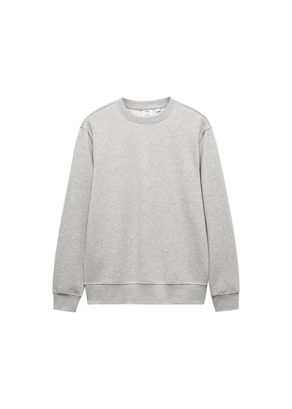 MANGO MAN - Lightweight cotton sweatshirt medium heather greyMen Product Image