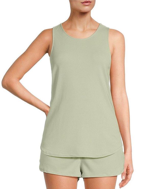 The Upside Hydra Markova Longline Quick Dry Moisture Wicking Performance Mesh Scoop Neck Coordinating Tank Top Product Image