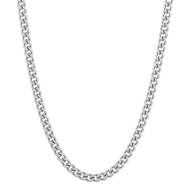 Adornia Stainless Steel 5 mm Cuban Chain Necklace, Womens Silver Tone Product Image