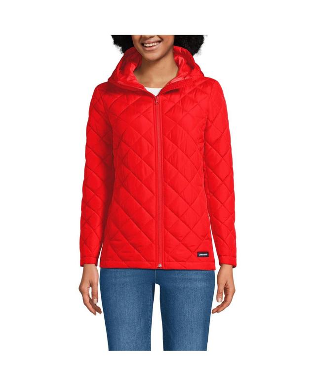 Womens Lands End Insulated Jacket Bright Red Product Image