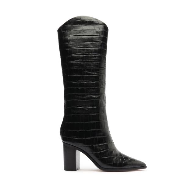 Maryana Block Wide Crocodile Boot Female Product Image