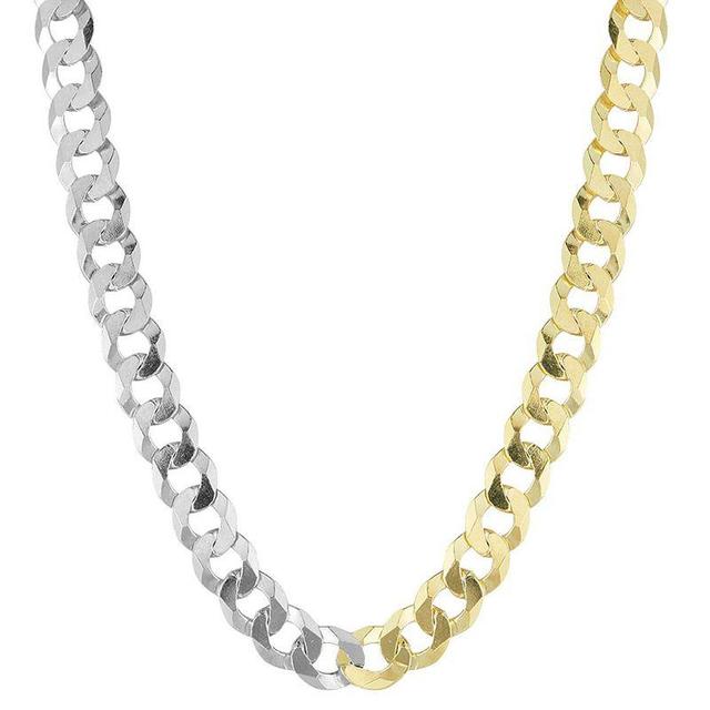 Sunkissed Sterling 14k Gold Over Silver & Sterling Silver Curb Chain Necklace, Womens Multicolor Product Image