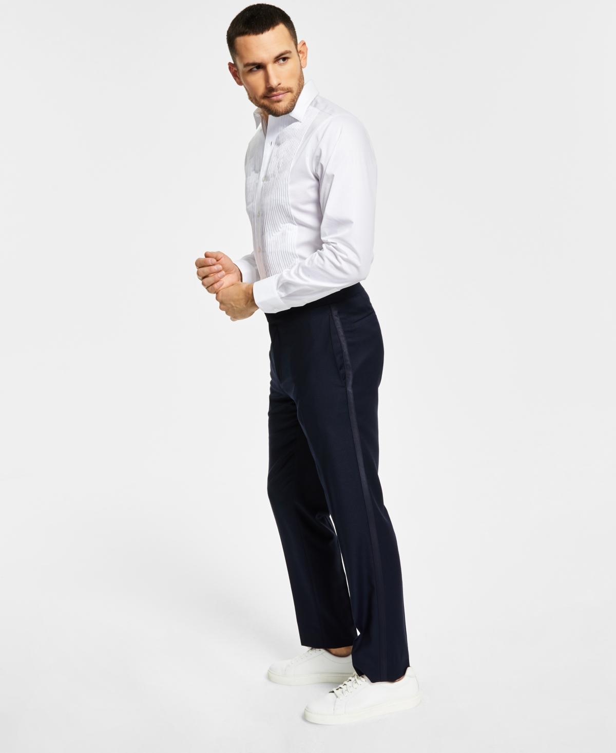 Alfani Mens Slim-Fit Navy Tuxedo Pants, Created for Macys Product Image