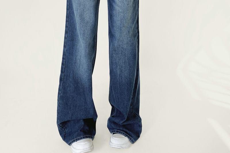 High Rise Washed Wide Leg Jeans Product Image