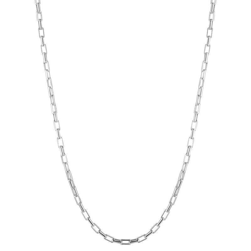 Sunkissed Sterling 14k Gold over Silver Square Long Link Necklace, Womens Product Image