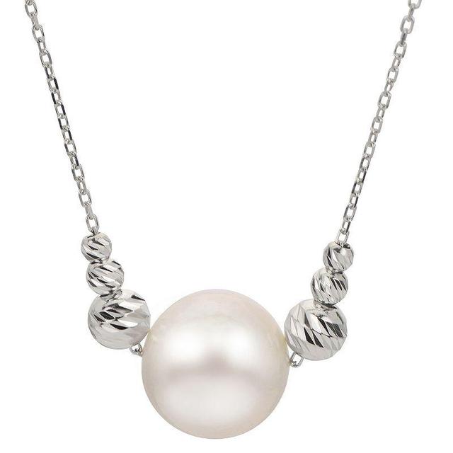 PearLustre by Imperial Sterling Silver Freshwater Cultured Pearl & Brilliance Bead Necklace, Womens Product Image