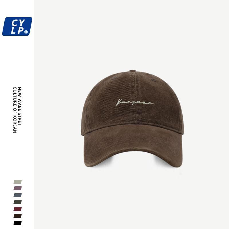 Lettering Embroidered Baseball Cap Product Image