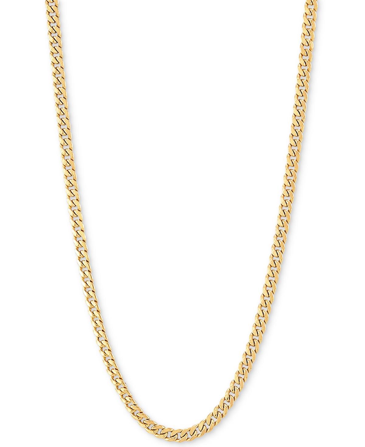 Italian Gold Miami Cuban Link 22 Chain Necklace (3mm) in 14k Gold Product Image