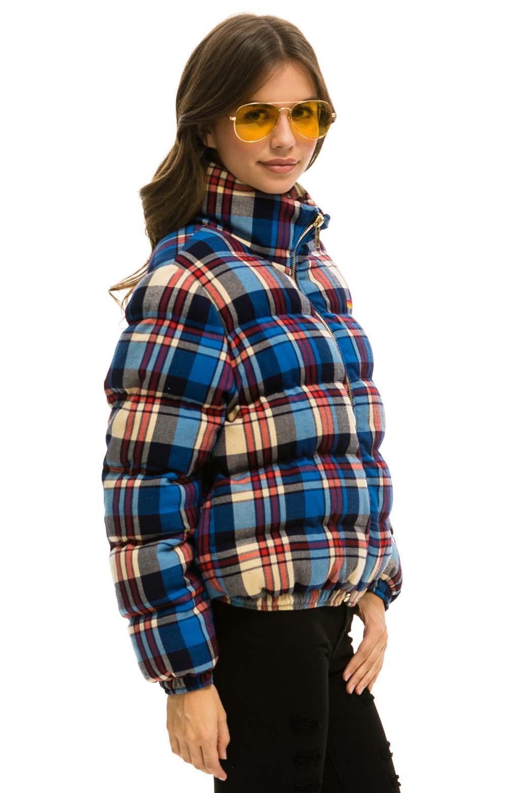 APRES PLAID PUFFER JACKET - PATRIOT PLAID Female Product Image