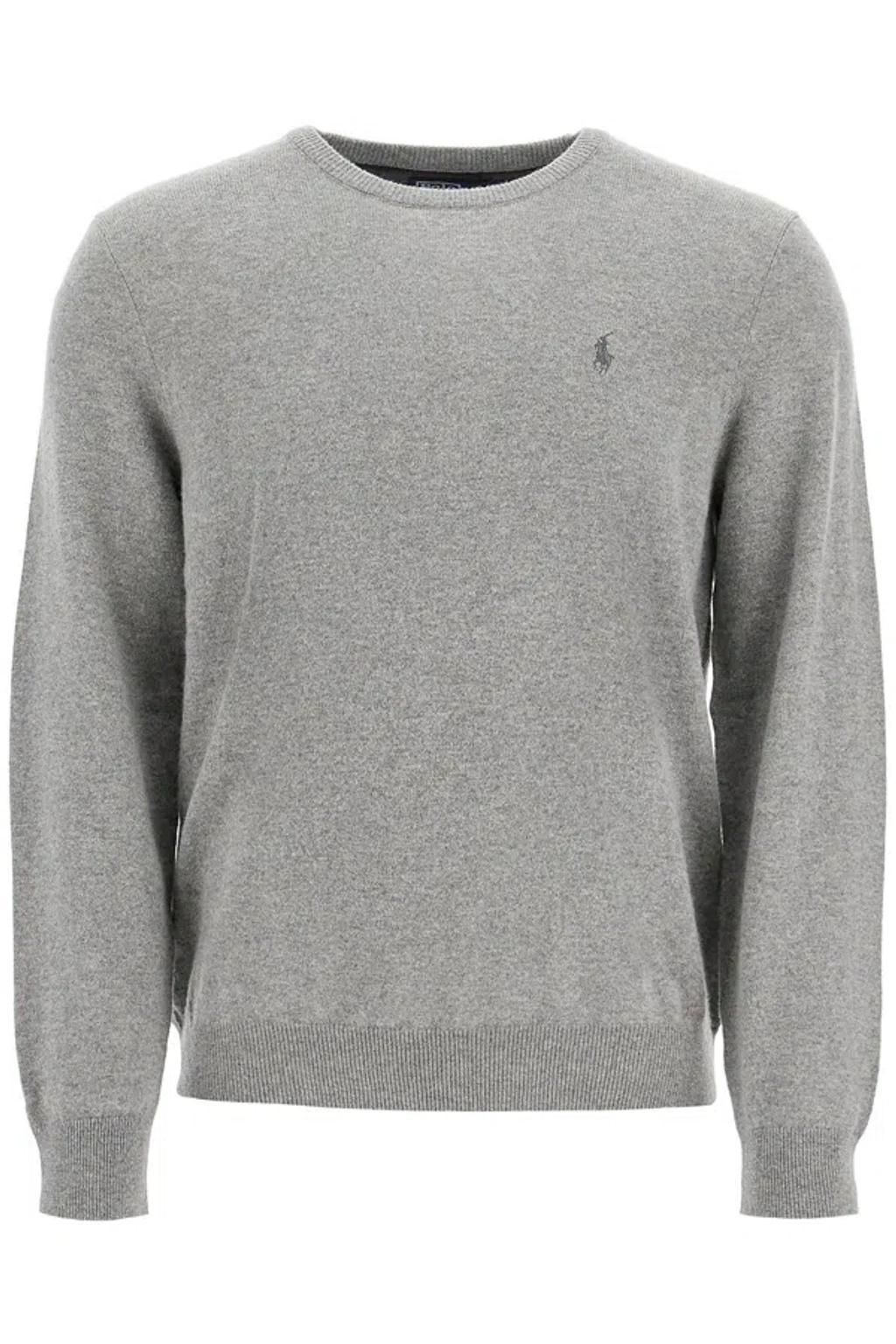 Wool Pullover With Pony Embroidery In Grey product image