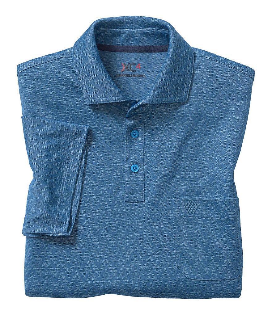 Johnston & Murphy XC4 Performance Stretch Jacquard Short Sleeve Polo Shirt Product Image