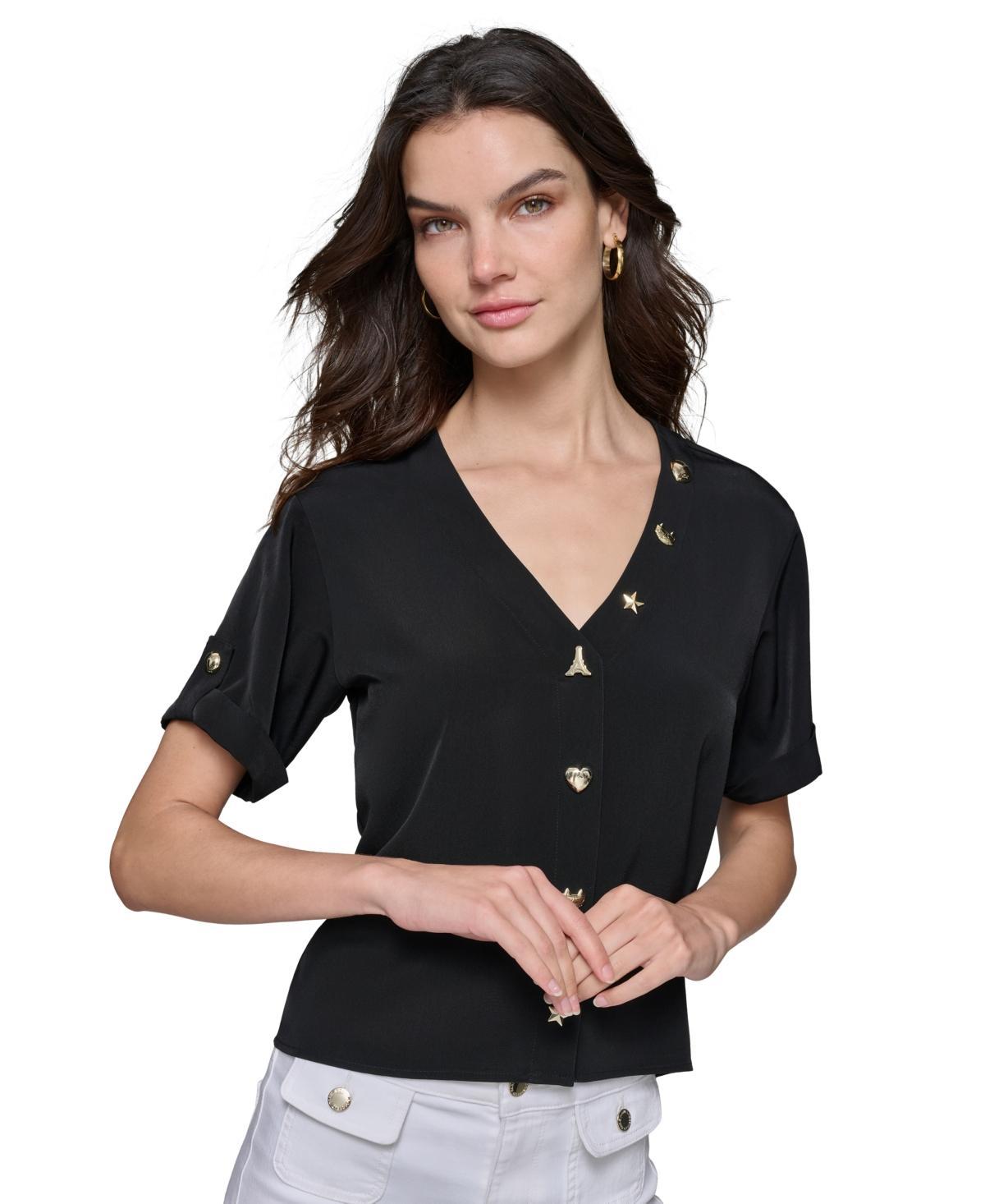 Women's Embellished Short-Sleeve Top Product Image