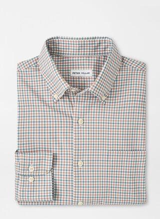 Peter Millar Mens Hamilton Crown Lite Cotton-Stretch Sport Shirt | Color: Sherwood | Size: S Product Image