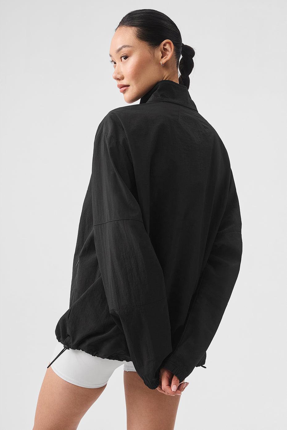 Lightweight Takeaway Track Pullover - Black Product Image