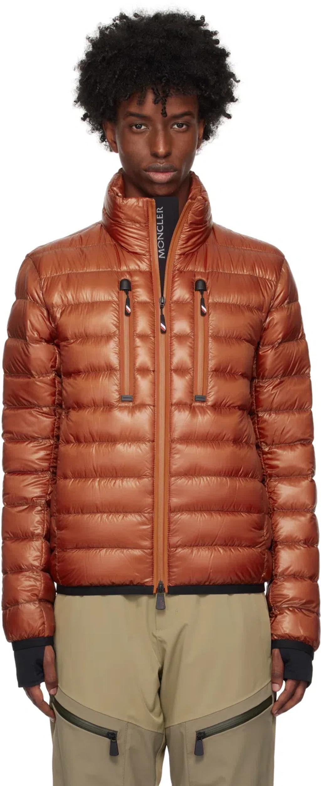 MONCLER Orange Hers Short Down Jacket Product Image