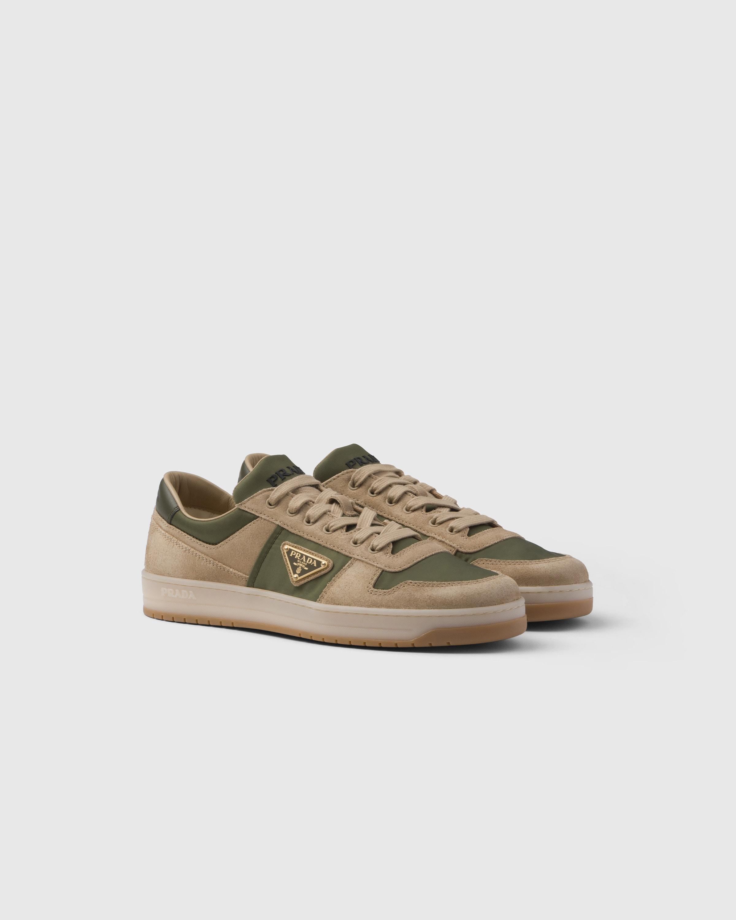 Downtown delavé suede and Re-Nylon sneakers Product Image