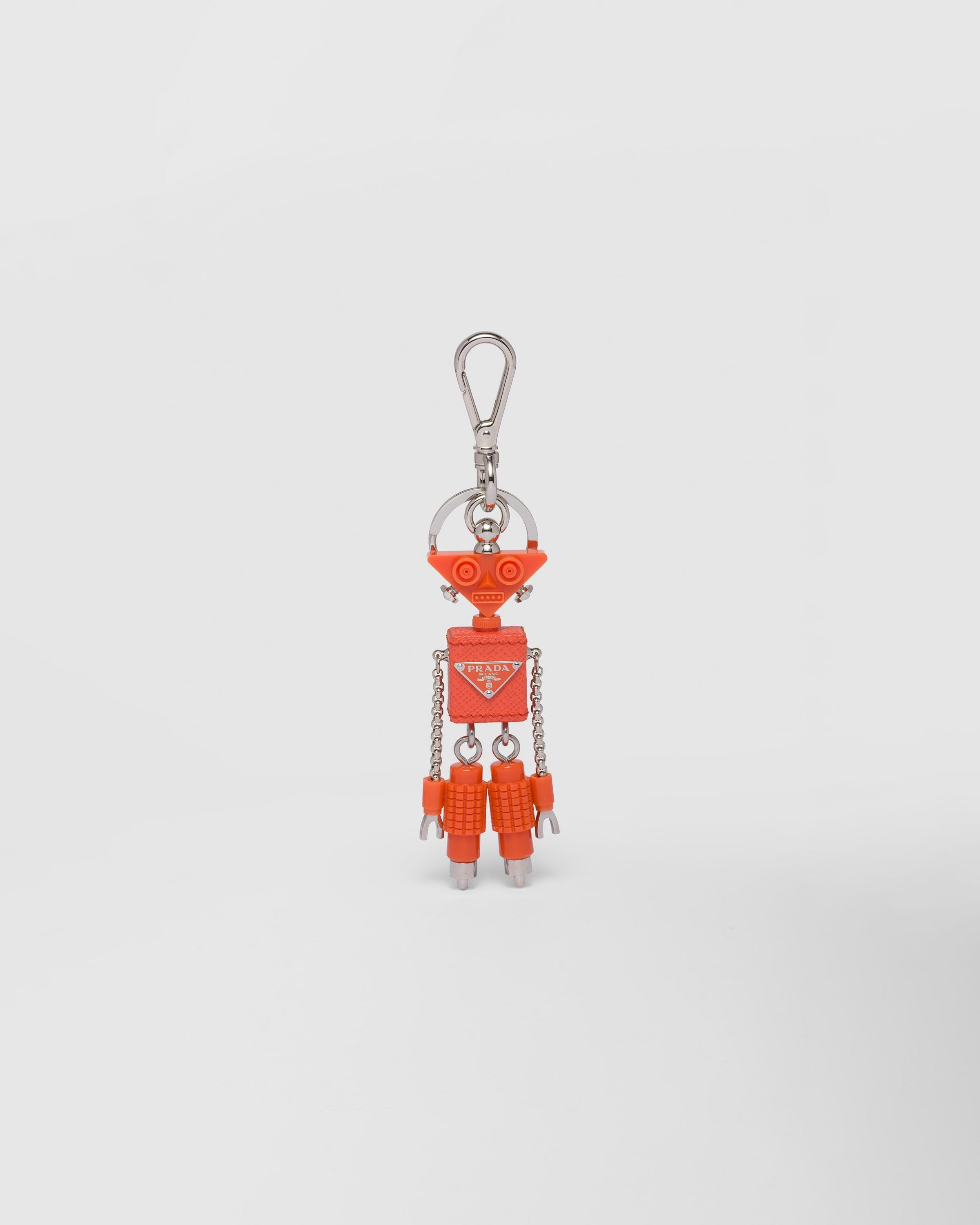 Robot Saffiano leather bag charm Product Image