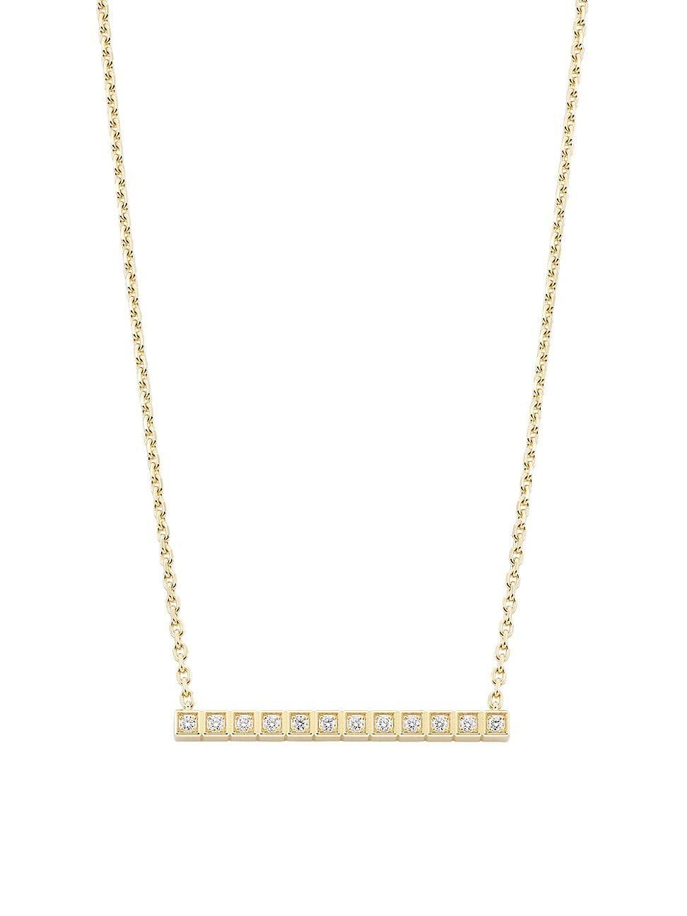 Collier Ice Cube Diamond & 18K Yellow Gold Necklace Product Image