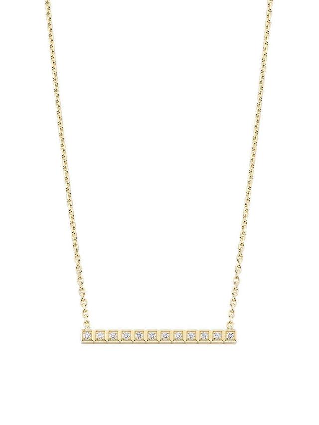 Collier Ice Cube Diamond & 18K Yellow Gold Necklace Product Image