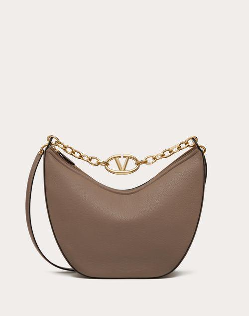 VLOGO MOON MEDIUM GRAINY CALFSKIN HOBO BAG WITH CHAIN Product Image