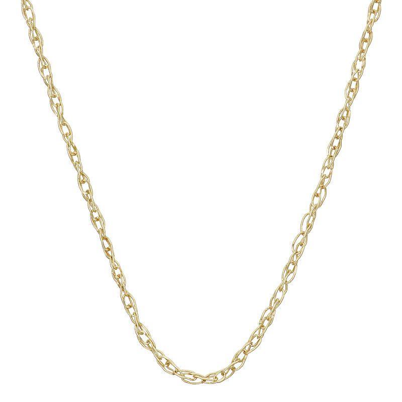 14k Gold Cable Chain Necklace - 18 in., Womens Yellow Product Image