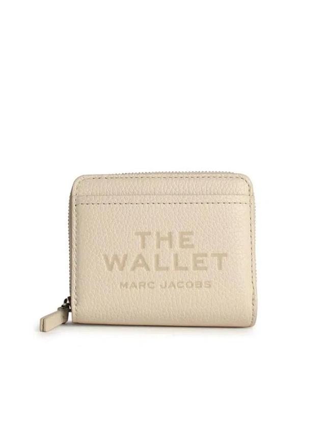 Compact White Leather Mini Wallet Product Image