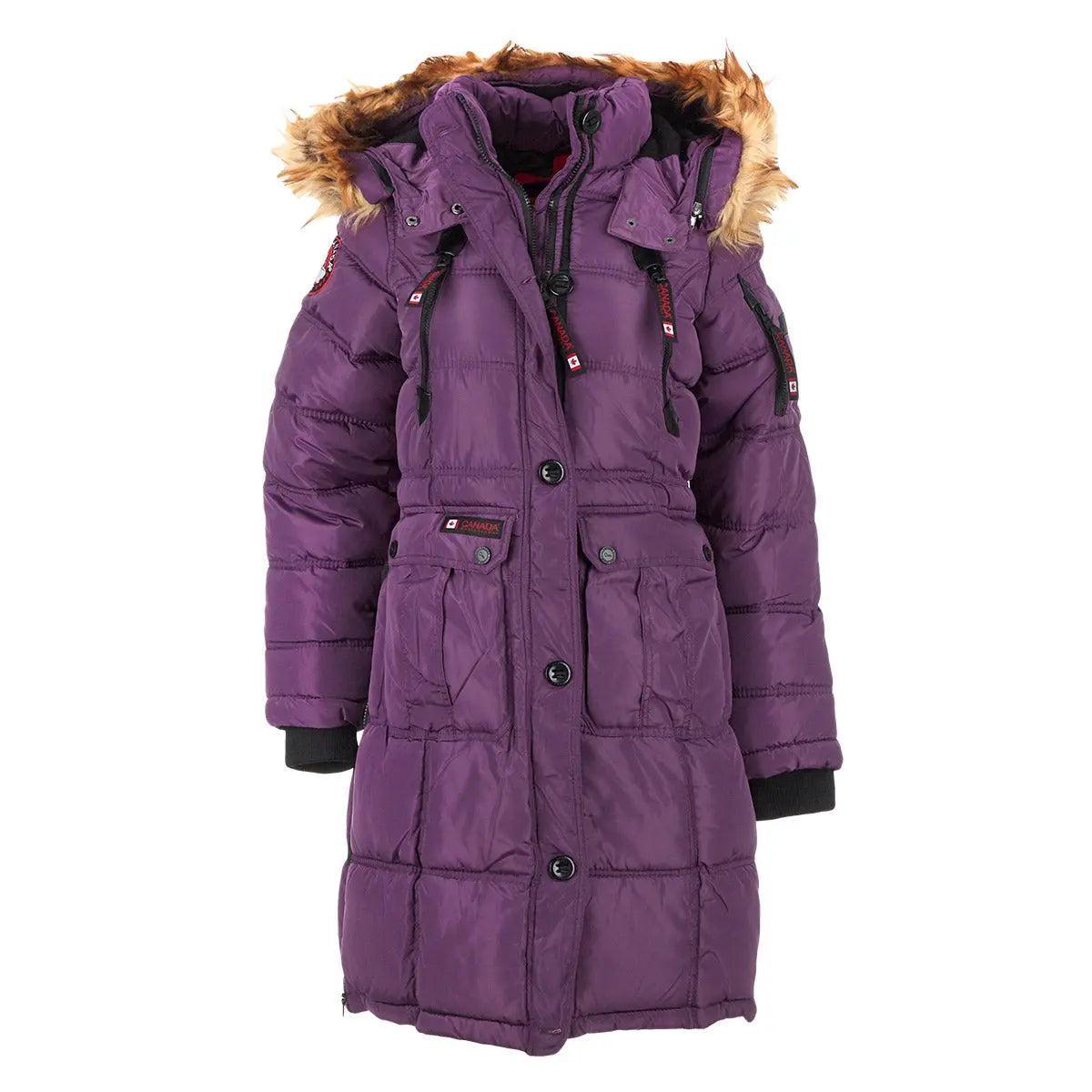 Canada Weather Gear Women's Long Puffer with Faux Fur and Sherpa Lined Hood Product Image