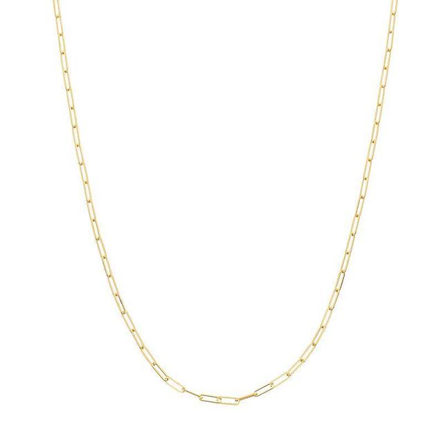 Womens 14K Gold Paperclip Chain Necklace Product Image