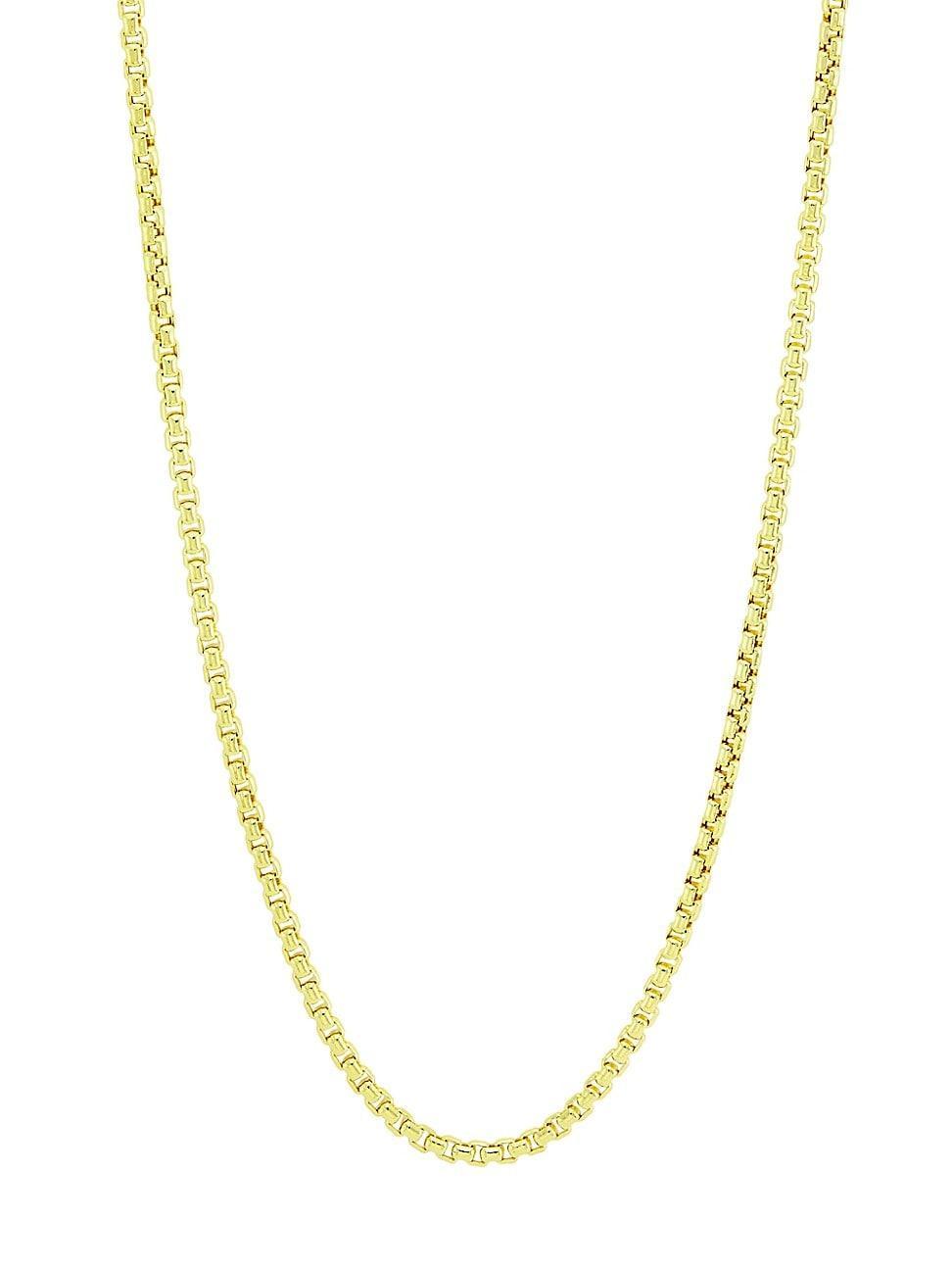 Mens COLLECTION 14K Yellow Gold Lite Round Box Chain Necklace Product Image