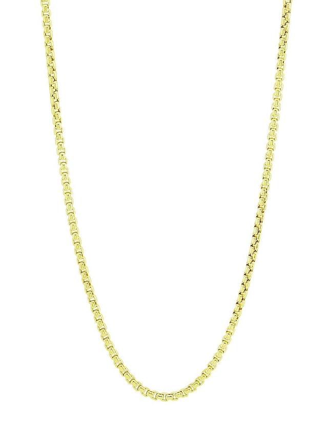 Mens COLLECTION 14K Yellow Gold Lite Round Box Chain Necklace Product Image