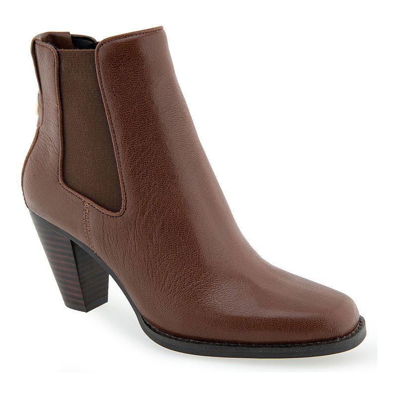 Aerosoles Lido Womens Ankle Boots Brown Leather Product Image