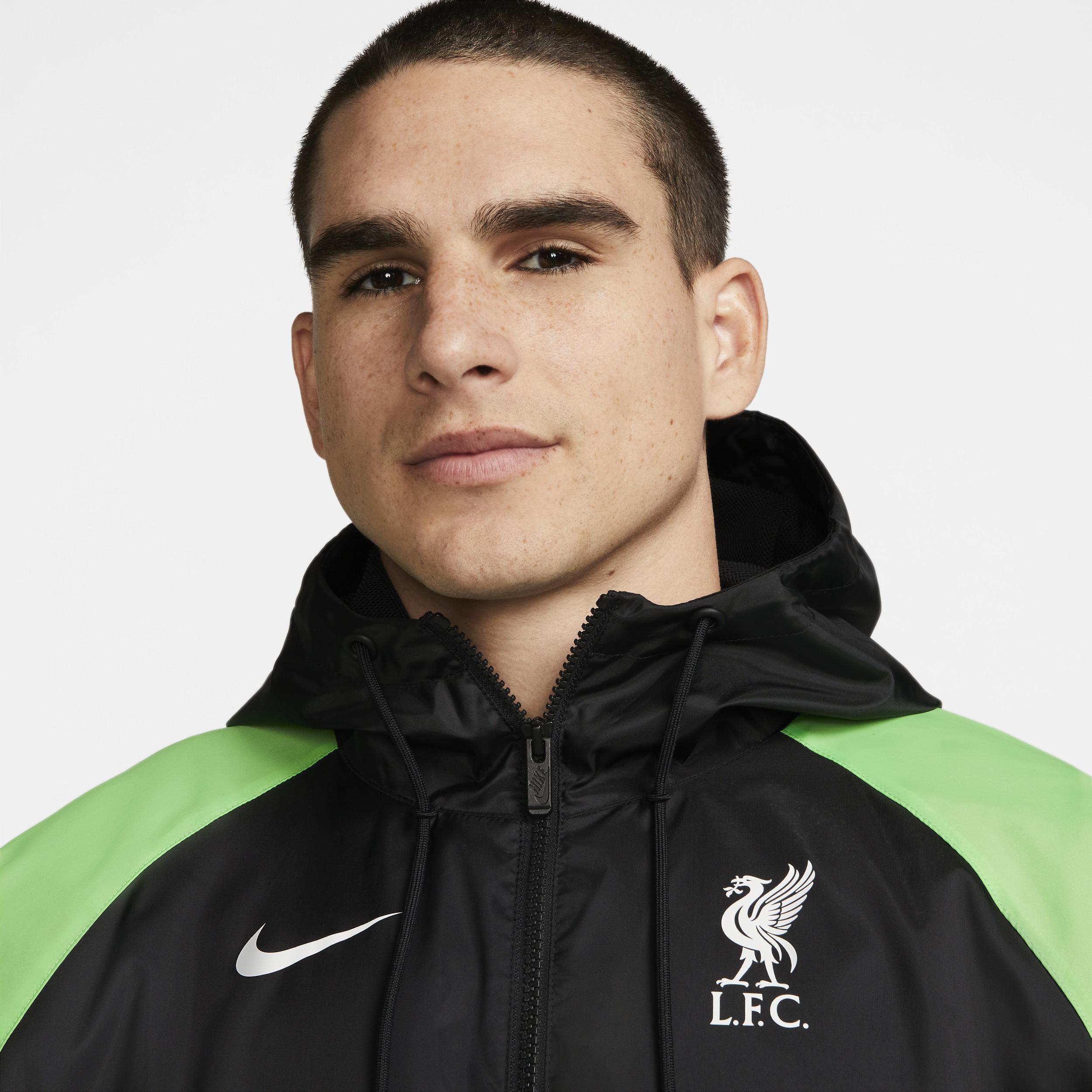 Mens Nike Black Liverpool Windrunner Raglan Full-Zip Jacket Product Image