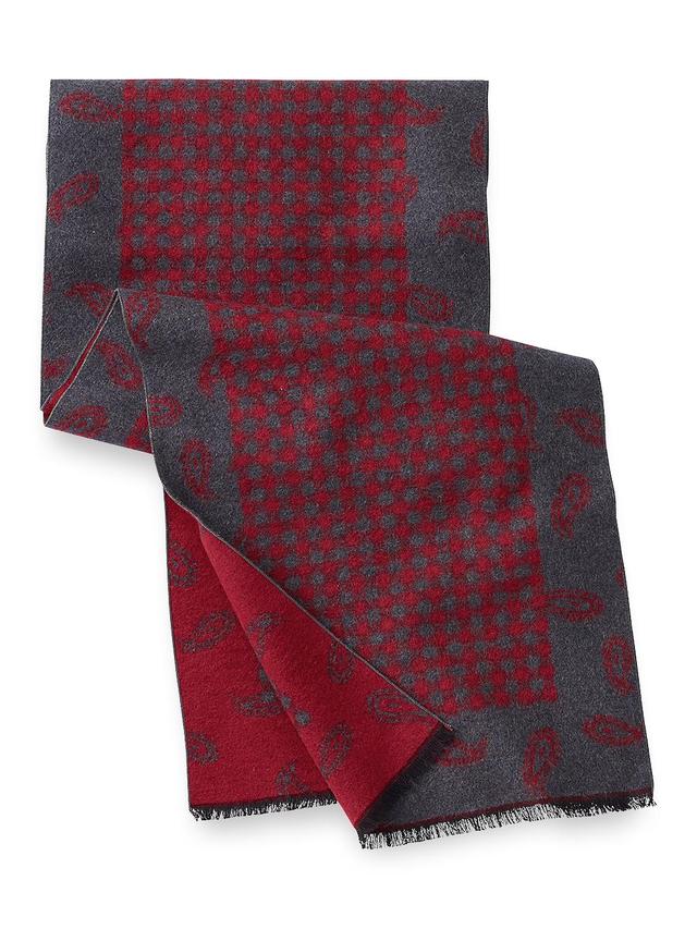 Paisley Check Brushed Silk Scarf Product Image