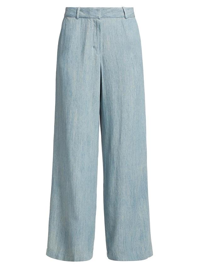 Womens Lydia Denim Wide-Leg Pants Product Image