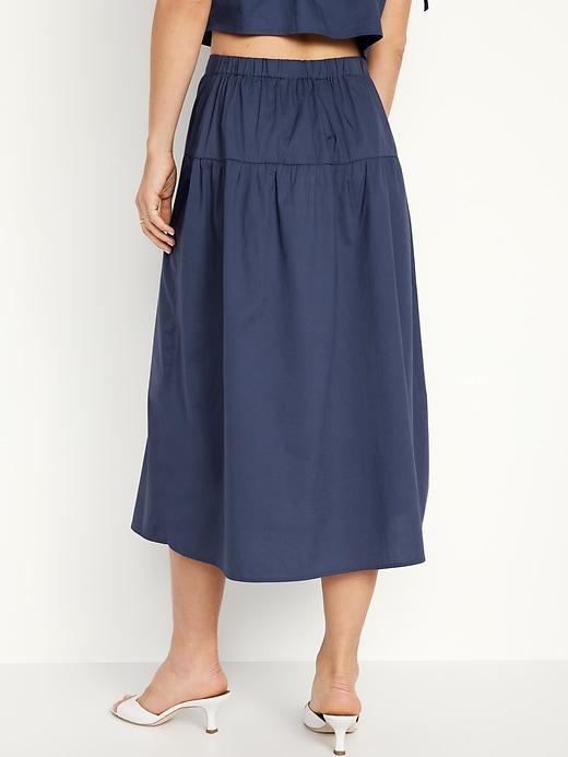 Dropped-Waist Midi Skirt Product Image