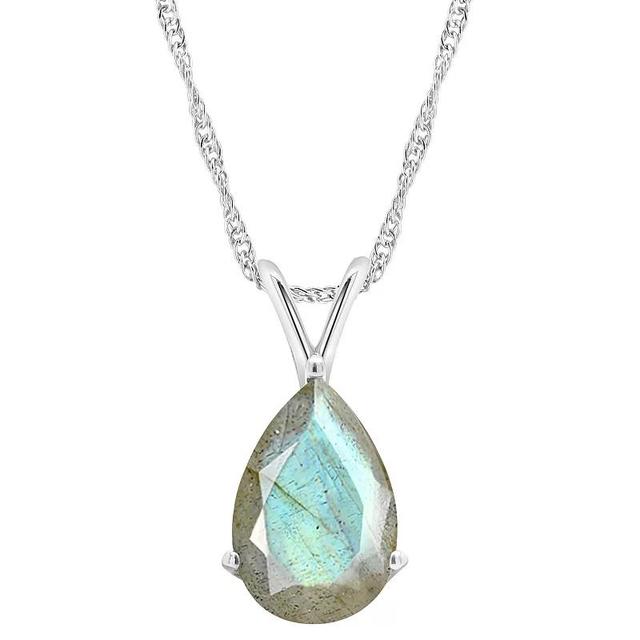 Alyson Layne Sterling Silver Labradorite Pendant Necklace, Womens Product Image