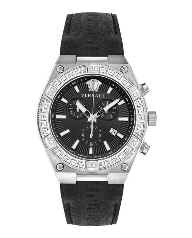 VERSACE V-sporty Greca Strap Watch In Silver Product Image