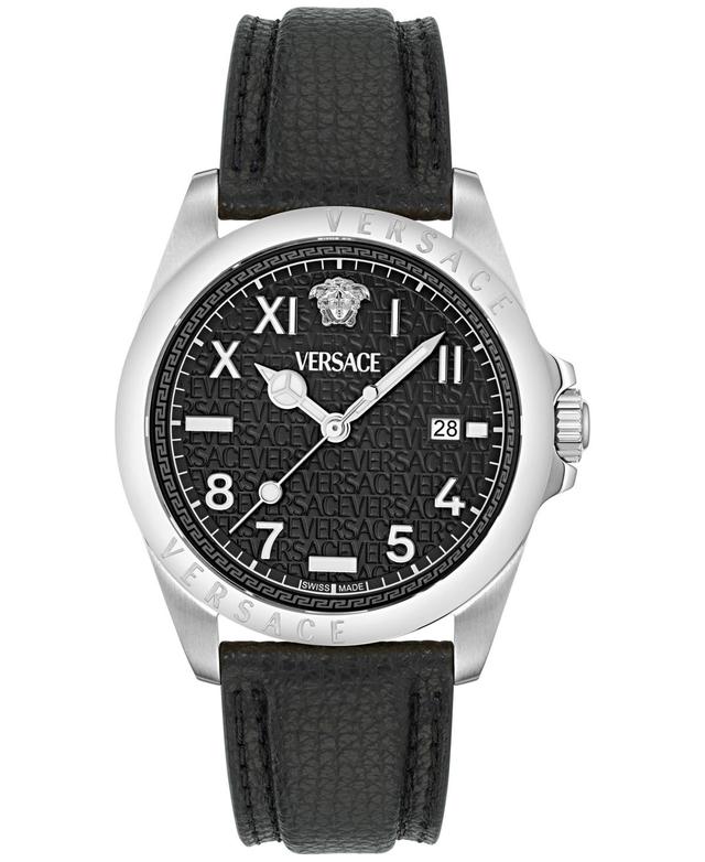 Men's Anteo Stainless Steel Leather-Strap Watch, 41mm Product Image