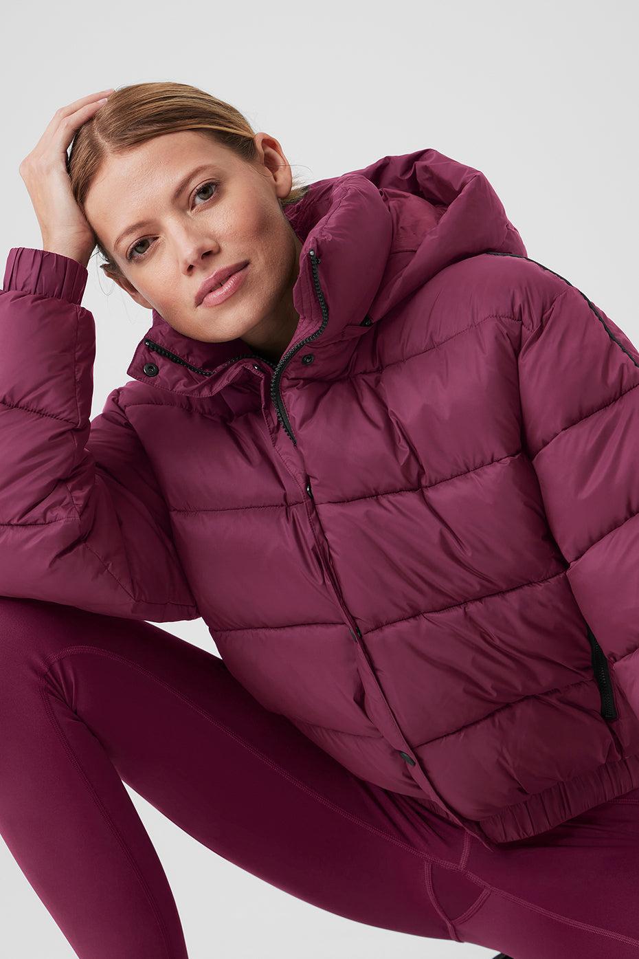 Aspen Love Puffer Jacket - Wild Berry Product Image