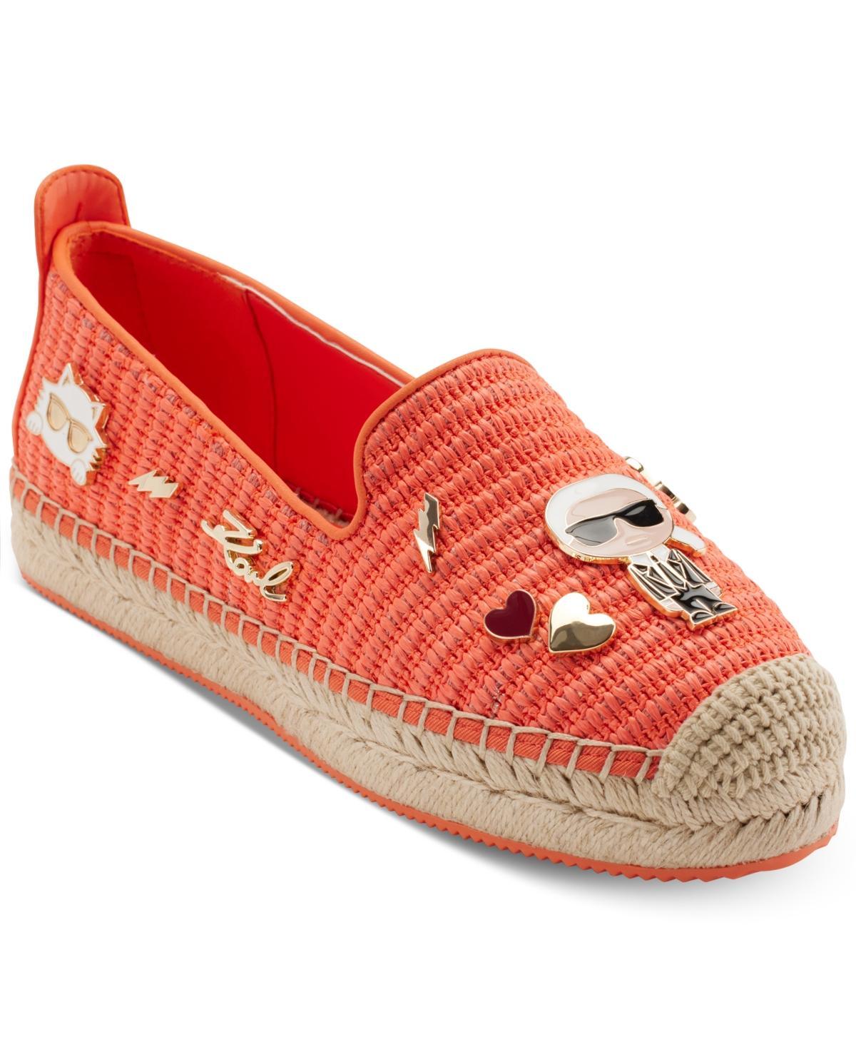 KARL LAGERFELD PARIS Michaela Pins Leather Espadrille Slip Product Image