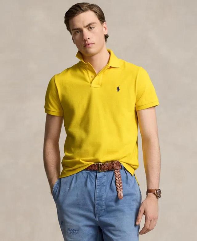 Men's Classic-fit Cotton Polo Shirt In Yellow Product Image