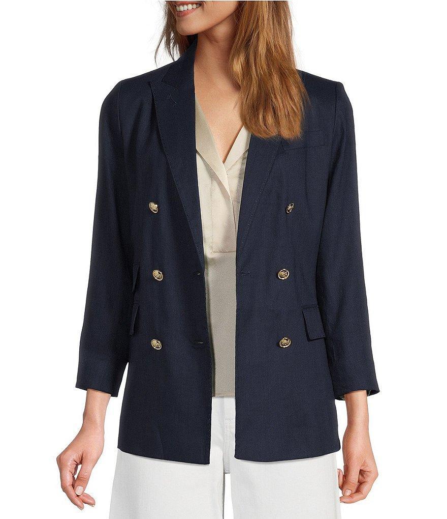 Antonio Melani Riviera Notch Lapel 3/4 Sleeve Button Front Blazer Product Image