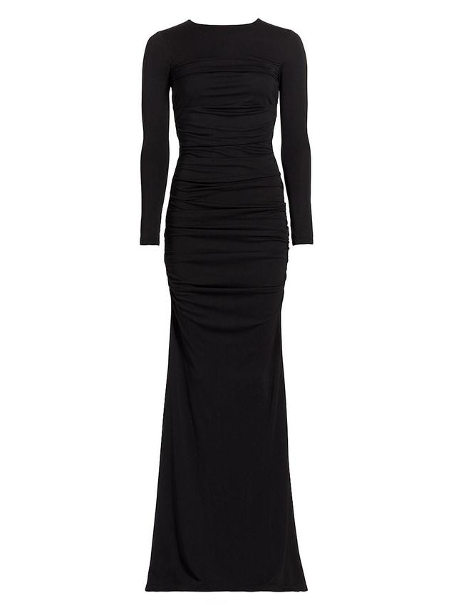 Womens Katherina Crewneck Long-Sleeve Gown Product Image